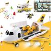 Dwi Dowellin Construction Toy Airplane Set/Play Mat,Excavator,Bulldozer,Mixer,Dumper Truck,Forklift,Crane,Alloy Metal Car Toys for 3 4 5 6 Years Old Toddlers Kids Boys & Girls(Large) view 1