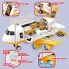 Dwi Dowellin Construction Toy Airplane Set/Play Mat,Excavator,Bulldozer,Mixer,Dumper Truck,Forklift,Crane,Alloy Metal Car Toys for 3 4 5 6 Years Old Toddlers Kids Boys & Girls(Large) view 2