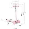 PIKO Ricokids Children's LED Scooter City Scooter 3 Wheels Pink view 3