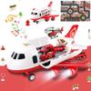 Dwi Dowellin Airplane Toy with Fire Truck Cars and Play Mat,Plane with Lights and Sounds for 3 + Years Old Boys and Girls view 1