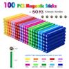 150Pcs Magnetic Building Sticks Blocks Toys, 2.3" Length Magnet Educational Toys Set for Kids and Adult, STEM Building Toy 3D Non-Magnetic Balls with Storage Bag view 2