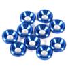 10Pcs M3/M4/M5 Aluminum Alloy Colorful Countersunk Head O Ring Washer Gasket Anodized Joint Backup Ring For FPV RC Car Fitting DUO ER (Color : Royal Blue, Inner Diameter : M5) view 1