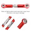 Demeras Metal Pull Rod 6pcs Metal Front Rear Steering Linkage Rods Remote Control Car Accessory Compatible with Wltoys 1 18 A959 Rc Car Red view 2