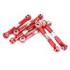 Demeras Metal Pull Rod 6pcs Metal Front Rear Steering Linkage Rods Remote Control Car Accessory Compatible with Wltoys 1 18 A959 Rc Car Red view 3