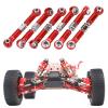 Demeras Metal Pull Rod 6pcs Metal Front Rear Steering Linkage Rods Remote Control Car Accessory Compatible with Wltoys 1 18 A959 Rc Car Red view 4