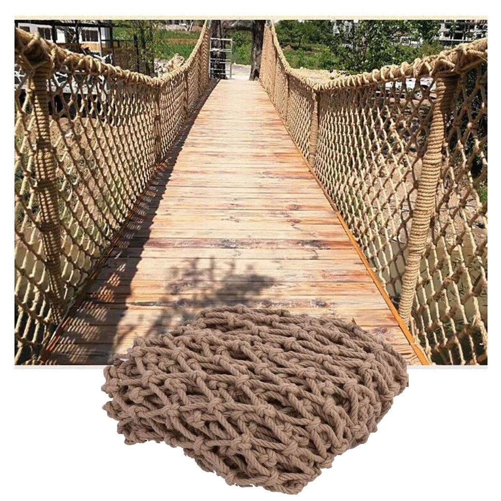 Children Climbing Net, Rope Net Heavy Duty Cargo Net Woven Rope Truck Trailer Netting Balcony Safety Net Garden Decor Protection Treehouse Rope Ladder (Size : 4 * 6m(13 * 20ft))
