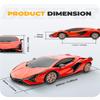 BEZGAR Remote Control Cars - 1:24 Scale Officially Licensed RC Series Lambo Sin FKP 37, Electric Sport Racing Hobby Toy Car Model Vehicle for Boys and Girls Teens and Adults Gift (Red) view 4