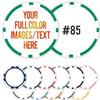 DA VINCI Custom Poker Chips with sequential numbering - 100 Full Color 11.5 Gram Poker Chips view 1