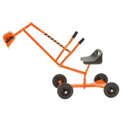 The Big Dig and Roll Special Edition Sandbox Sand Digger Excavator Crane with 360 Degree Rotation Base for Children 3 Years Old and Up, Orange