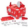 4E's Novelty 2 Pack DIY Valentines Mailbox Craft Valentine's Day Card Exchange Dog Puppy Box for Kids, Mail Box Crafts for Kids Girls Boys - DIY Valentines Card Box view 1