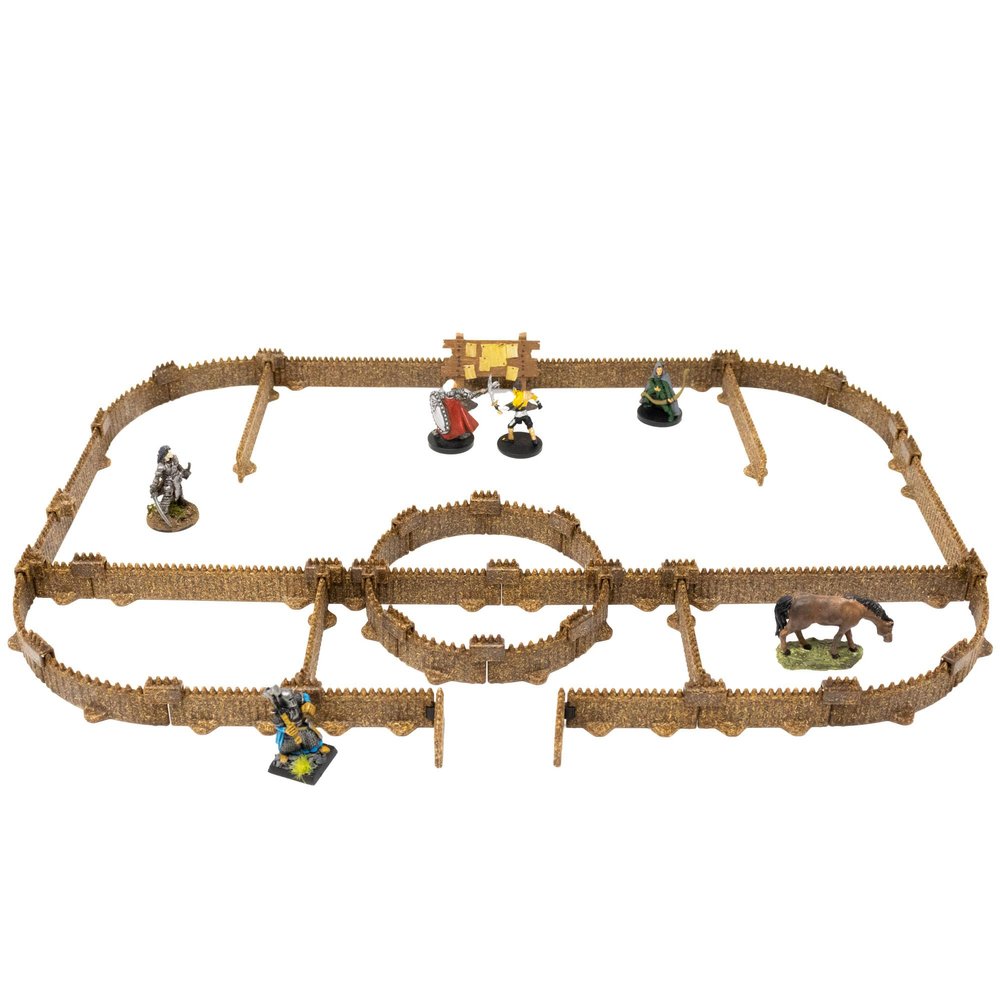 Dirt Cheap Dungeons - Palisades Kit | Modular & Customizable | Injection-Molded for Superior Durability | TTRPG Accessories for D&D, Daggerheart, & Tabletop Gaming