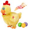 AOSUYOU Easter Toys Chicken Laying Egg Electric Plush Crazy Chicken Crazy with Sound Music Animal Toy view 1