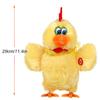 AOSUYOU Easter Toys Chicken Laying Egg Electric Plush Crazy Chicken Crazy with Sound Music Animal Toy view 2