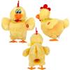 AOSUYOU Easter Toys Chicken Laying Egg Electric Plush Crazy Chicken Crazy with Sound Music Animal Toy view 3
