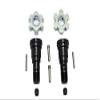 Harden Steel #45 Front Or Rear CVD Joint + Aluminum Wheel Hub Hex For Traxxas X Maxx 8S - 10Pc Set Gray Silver view 1