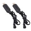 Blomiky 2 Pack 7.4V SM-3P Plug Charger Cable for 7.4V 2S 600mAh 900mAh 1200mAh 1300mAh 1500mAh Li-ion Battery/SM-3P USB 2 view 4