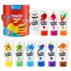 Jar Melo Washable Finger Paints for Toddlers, 10 Colors Large Capacity (2.1fl oz), Non Toxic Baby Paint for Hand and Feet, Safe Art Supplies, Preschool Learning Gifts for Kids Age 2+ view 1