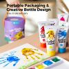 Jar Melo Washable Finger Paints for Toddlers, 10 Colors Large Capacity (2.1fl oz), Non Toxic Baby Paint for Hand and Feet, Safe Art Supplies, Preschool Learning Gifts for Kids Age 2+ view 3