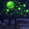 1086Pcs Glow in The Dark Stars, Glow in The Dark Moon for Ceiling Planets Space Wall Stickers Solar System Galaxy Wall Decals for Kids Boys Bedroom Living Room Decoration (Green) view 1