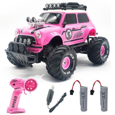 10Leccion Remote Control Car for Girls, Pink RC Truck with Two Rechargeable Batteries, Toys for 3,4,5,6,7,8 Year Old Girls, Ideal Birthday Ideas for Little Girl