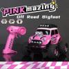 10Leccion Remote Control Car for Girls, Pink RC Truck with Two Rechargeable Batteries, Toys for 3,4,5,6,7,8 Year Old Girls, Ideal Birthday Ideas for Little Girl view 2