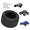 4pcs 115mm Wheel Rim Tires, Rubber Plastic Black Truck Tires, RC Car Tires, Wheels Replacement for ZD Racing 1/10 RC Car Model view 2