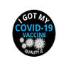 0.5" I Got My COVID-19 Vaccine, Stickers (1" Core, Black, 100 Per Roll) view 1