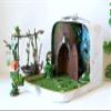 Fairy room in the suitcase. Miniature dollhouse forest diorama 1:12 scale. Tiny magical view 4