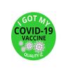 0.5" I Got My COVID-19 Vaccine, Stickers (Green, 100 Per Roll, 3 Inch Core) view 1