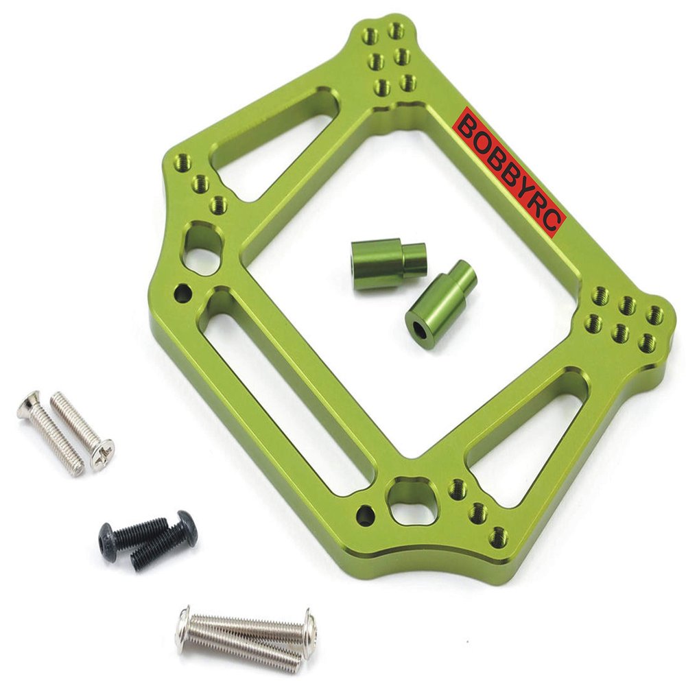 BOBBY_RC Aluminum Front Shock Tower for Traxxas 2wd Slash Stampede Rustler Bandit Green