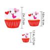 455 Pcs Asssorted Heart Dessert Prints Stickers Craft Smile Face Heart Cupcake Ice Cream Candy Donut Foam Cutouts Stickers Self-Adhesive Embellishments for Kids Mother's Day Valentine's Day Gift Decor view 2