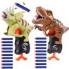 2 Pack Dinosaur Gun Toys for Toddlers Boys 3 4 5 6 7 Year Old Birthday Gifts Valentines Easter Christmas Stocking Stuffers, Small Dino Blaster Shooting Game with Soft Foam Darts Compatible with Nerf view 1
