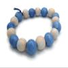 18 Handmade Blue Ball Beads for Jewelry Making, Pens, or Macrame, 15mm Cute Mixed Lot view 1