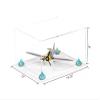 Better Display Cases Acrylic Versatile Display Case - Large Rectangle Box with Clear Case, Light Blue Risers and Clear Base 15.25" x 12" x 8" (A026/V12) view 2