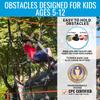 Ninja Warrior Obstacle Course for Kids  2 x 50 ft Slacklines with 10 Weatherproof Obstacles  Monkey Net, Ratchet-Tight Technology, Supports Up to 880 lbs  Climbing & Swinging Equipment view 3