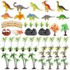 56 Pcs Trees Cake Decorations,Dinosaurs Toys Set, Dinosaurs Cake Decorations Model Trees Ho Scale Trees, Kids Dinosaurs Toys Set for Boys and Girls Woodland Scenics or Cake Topper view 1