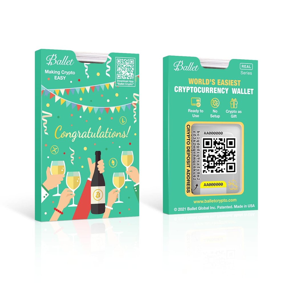 Ballet REAL Bitcoin Any Occasion 3-Pack Cold Storage Wallet Cards | Gift-Ready Packaging (3 Designs) | Non-Electronic | No 12/24-Word Seed Phrase | Ballet Crypto App | 1,000+ Coins & NFTs