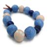 16 Handmade Blue Ball Beads for Jewelry Making, Pens, or Macrame, Cute Mixed Lot view 1