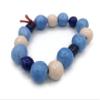 16 Handmade Blue Ball Beads for Jewelry Making, Pens, or Macrame, Cute Mixed Lot view 2