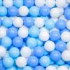 Ball Pit Balls for Kids, 100 pcs 2.15 Inches Small Size Thicken Soft Plastic Crush Proof Ball Pit Balls BPA Phthalate Free Baby Toddler Toy Ball with 3 Color White Blue Light Blue view 1