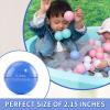 Ball Pit Balls for Kids, 100 pcs 2.15 Inches Small Size Thicken Soft Plastic Crush Proof Ball Pit Balls BPA Phthalate Free Baby Toddler Toy Ball with 3 Color White Blue Light Blue view 3