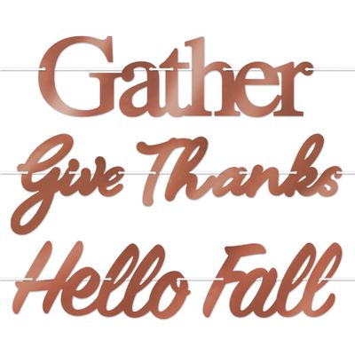 Beistle Hello Fall Thanksgiving Letter Banner- 1 pc.