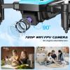 SIMREX X300C Mini Drone with Camera 720P HD FPV, RC Quadcopter Foldable Drone With Altitude Hold, 3D Flip, Headless Mode, Gravity Control and 2 Batteries, Gifts for Kids, Adults, Beginner (Blue) view 4