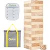 GOROCK Giant Tumbling Tower Game57Pcs Wooden Block Stacking Game Over 4.2FTClassic Family Indoor Outdoor Yard Party Games for Kids and Adults with Carry Bag view 1