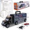 Toddler Toys for 3-4 Year Old Boys,Large Transport Cars Carrier Set Truck Toys with 12 Die cast Vehicles Truck Toys Cars,Ideal Christmas Easter Gifts Toys for Kids Age 3-7 view 2