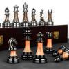 DHHVIC Folding Magnetic Travel Chess Set, Solid Wood and Internal Storage Metal Luster Chess, Wooden Box Storage Folding Chess Set view 3