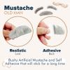 4E's Novelty Old Man Costume For Kids Boys - Glasses With Gray Stick On Fake Mustache & Eyebrows - 100th Day of School Costume for Boys, Old Man Costume for Kids, Grandpa Dress Up Accessories Kit view 3