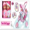 Twin Baby Dolls in Twin Jogger Stroller view 3