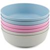 Bamboo Bowls - Set of 6-18 oz Bamboo Dishes for Kids & Adults - Dishwasher Safe Eco Friendly for Self Feeding, Toddler Snack, BPA Free for Kids Cereal, Camping Dinnerware view 1