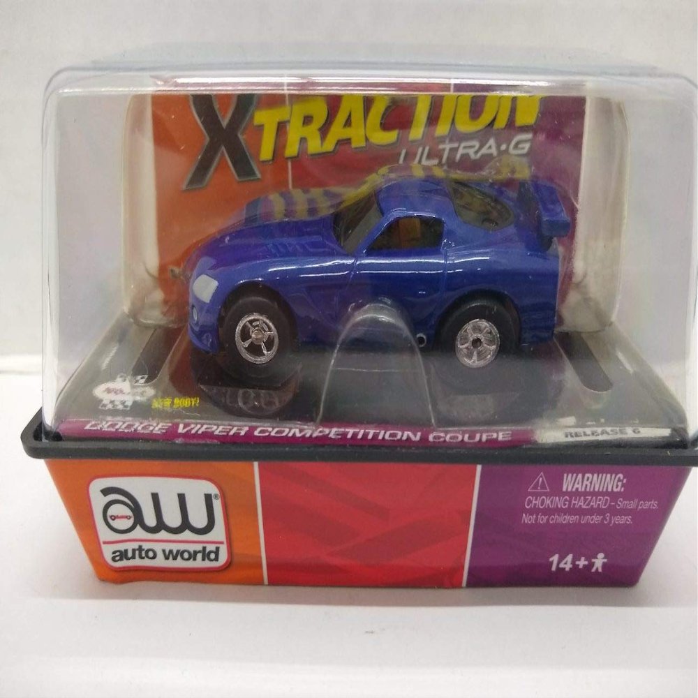 Auto World SC124 Viper Competition Coupe HO Scale Electric Slot Car - Blue